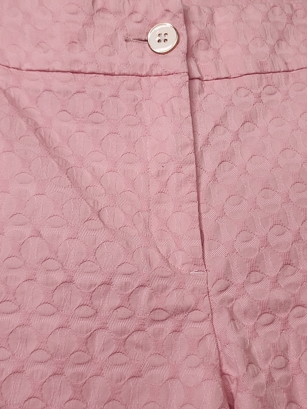 Crown And Ivy Womens Pink Plus Size Mid Rise Textured Scalloped Hem Shorts - Picture 4 of 14